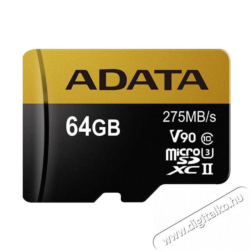 Adata 64GB SD micro Premier ONE (SDXC Class 10 UHS-II U3) (AUSDX64GUII3CL10-CA1) memória kártya Újdonságok - Új termékek - 342198