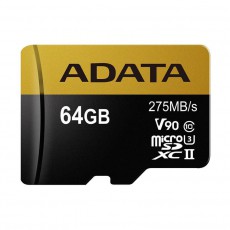 Adata 64GB SD micro Premier ONE (SDXC Class 10 UHS-II U3) (AUSDX64GUII3CL10-CA1) memória kártya Újdonságok - Új termékek - 342198
