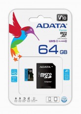 Adata 64GB Premier Class 10 UHS-I micro SD (AUSDX64GUICL10A1-RA1) memória kártya Memória kártya / Pendrive - MicroSD / MicroSDHC kártya - 342194