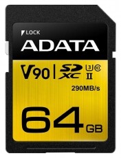 Adata 64GB Premier ONE Class 10 UHS-II U3 SD (ASDX64GUII3CL10-C) memória kártya Memória kártya / Pendrive - SD / SDHC / SDXC kártya - 342202