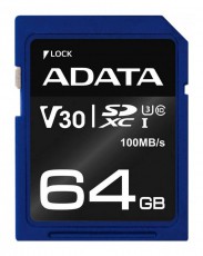 Adata 64GB Premier Pro Class 10 UHS-I U3 SD (ASDX64GUI3V30S-R) memória kártya Memória kártya / Pendrive - SD / SDHC / SDXC kártya - 342204