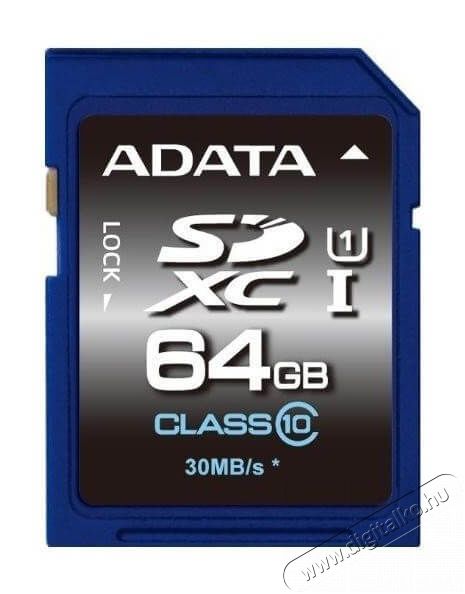 Adata 64GB Premier Class 10 UHS-I SD (ASDX64GUICL10-R) memória kártya Memória kártya / Pendrive - SD / SDHC / SDXC kártya - 342201