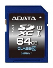 Adata 64GB Premier Class 10 UHS-I SD (ASDX64GUICL10-R) memória kártya Memória kártya / Pendrive - SD / SDHC / SDXC kártya - 342201