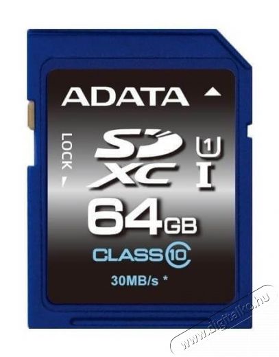 Adata 64GB Premier Class 10 UHS-I SD (ASDX64GUICL10-R) memória kártya Memória kártya / Pendrive - SD / SDHC / SDXC kártya - 342201