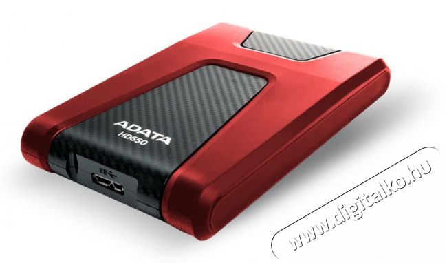 Adata AHD650 2,5" 1TB USB3.0  (AHD650-1TU3-CRD) ütésálló külső merevlemez - piros Iroda és számítástechnika - Adattároló / merevlemez - Külső HDD - 323602