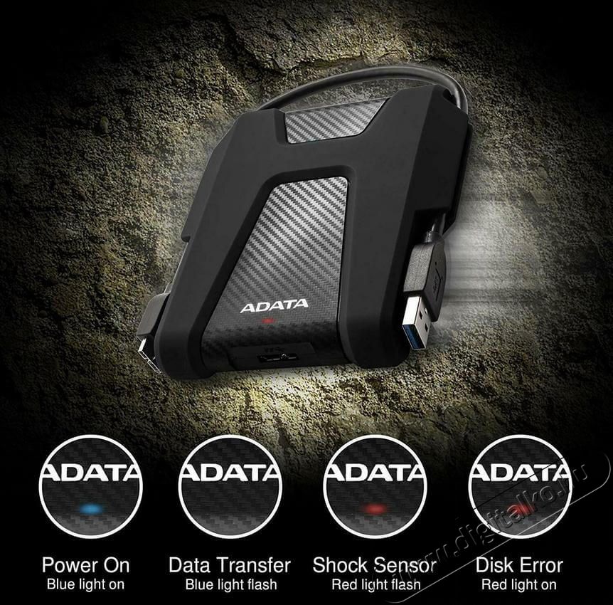 Adata AHD680 2,5 2TB USB3.2 ütésálló külső winchester fekete Egyéb - Nem forgalmazzuk ! - 367398