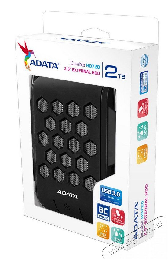 Adata AHD720 2,5" 2TB USB3.0 (AHD720-2TU3-CBK) külső merevlemez - fekete Iroda és számítástechnika - Adattároló / merevlemez - Külső HDD - 323611