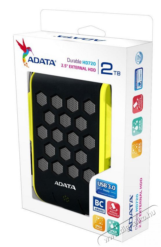 Adata AHD720 2,5" 2TB USB3.0 (AHD720-2TU3-CGR) ütés és vízálló külső winchester - zöld Egyéb - Nem forgalmazzuk ! - 323613