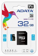Adata Card MICRO SDHC Premier 32GB 1 Adapter UHS-I CL10 Fényképezőgép / kamera - HDD / mem.kártya kamera - 337761
