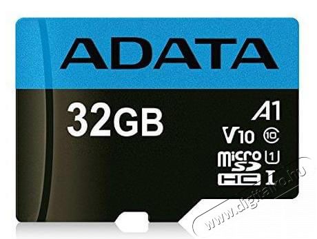 Adata Card MICRO SDHC Premier 32GB 1 Adapter UHS-I CL10 Fényképezőgép / kamera - HDD / mem.kártya kamera - 337761