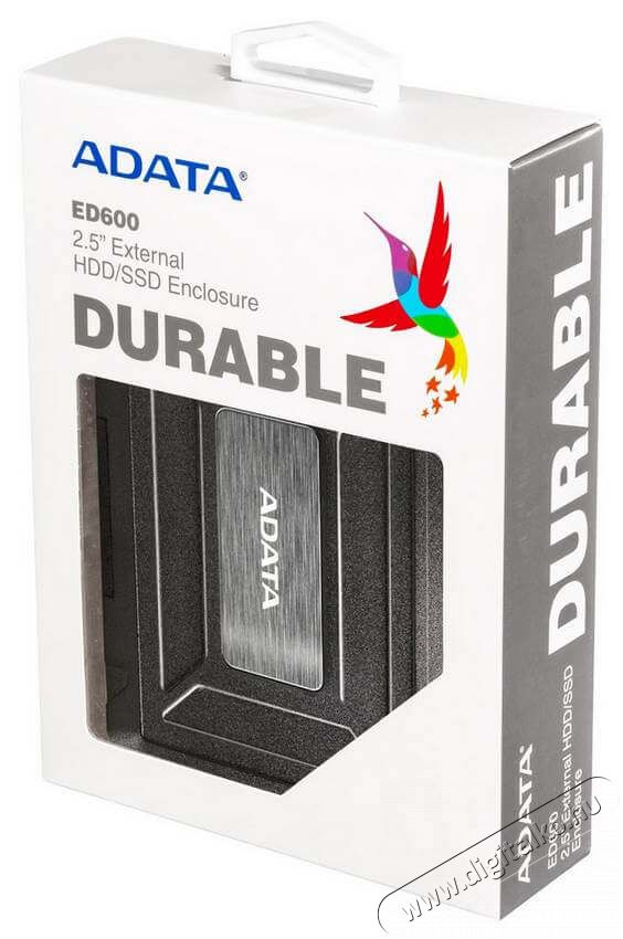 Adata ED600 fekete (AED600-U31-CBK) USB 3.2 külső SSD/HDD ház Újdonságok - Új termékek - 367417