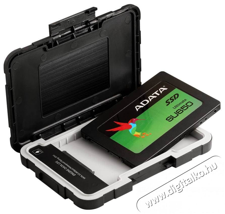 Adata ED600 fekete (AED600-U31-CBK) USB 3.2 külső SSD/HDD ház Újdonságok - Új termékek - 367417