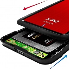 Adata EX500 (AEX500U3-CRD) USB 3.1 külső SSD/HDD ház - piros Egyéb - Nem forgalmazzuk ! - 323837