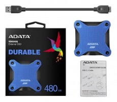 Adata SD600Q 480GB USB3.1 (ASD600Q-480GU31-CBL) külső SSD - kék Egyéb - Nem forgalmazzuk ! - 350823