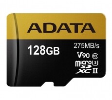 Adata 128GB Premier ONE Class 10 UHS-II U3 micro SD (AUSDX128GUII3CL10-CA1) memória kártya Memória kártya / Pendrive - MicroSD / MicroSDHC kártya - 342172