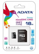 Adata 16GB SD micro (SDHC Class 10 UHS-I) (AUSDH16GUICL10-RA1) memória kártya adapterrel Memória kártya / Pendrive - MicroSD / MicroSDHC kártya - 323697