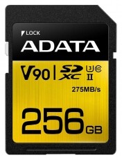 Adata 256GB Premier ONE Class 10 UHS-II U3 SD (ASDX256GUII3CL10-C) memória kártya Memória kártya / Pendrive - SD / SDHC / SDXC kártya - 342186