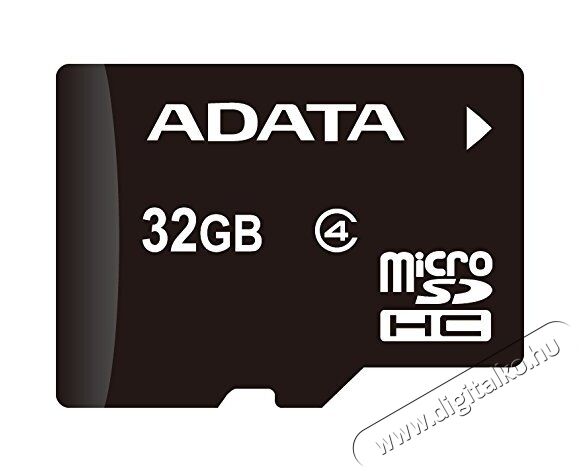 Adata 32GB SD micro (SDHC Class 4) (AUSDH32GCL4-RA1) memória kártya adapterrel Memória kártya / Pendrive - MicroSD / MicroSDHC kártya - 323817