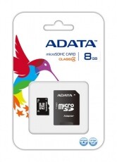Adata 8GB Class 4 micro SD (AUSDH8GCL4-RA1) memória kártya adapterrel Memória kártya / Pendrive - MicroSD / MicroSDHC kártya - 323818