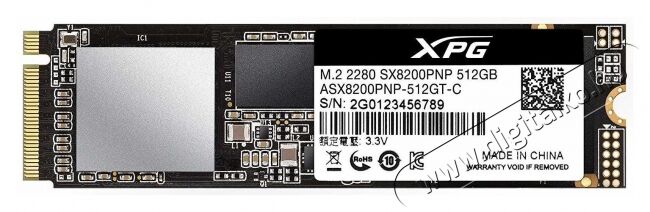 Adata 512GB M.2 2280 XPG SX8200 Pro (ASX8200PNP-512GT-C) SSD Egyéb - Nem forgalmazzuk ! - 350799