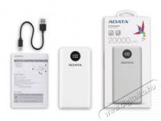 Adata P20000D 20000mAh feh&eacute;r power bank Mobil / Kommunik&aacute;ci&oacute; / Smart - Powerbank / K&uuml;lső akkumul&aacute;tor &eacute;s t&ouml;ltő - 350816