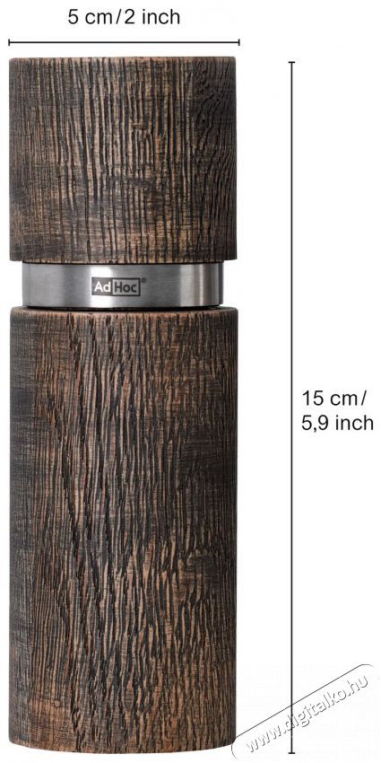 AdHoc Textura Antique CeraCut Bors- &eacute;s s&oacute;őrlő, barna Konyhai term&eacute;kek - Konyhai eszk&ouml;z - S&oacute; &eacute;s bors &ouml;rlő - 526741