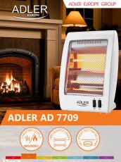 Adler AD7709 halogén asztali hősugárzó Háztartás / Otthon / Kültér - Fűtés - Hősugárzó / fűtőtest - 345411