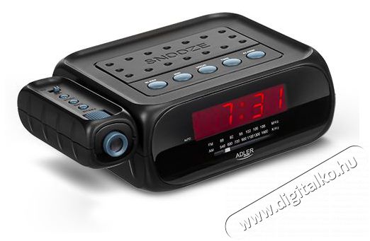 Adler AD1120 ébresztőórás rádió projektorral Audio-Video / Hifi / Multimédia - Rádió / órás rádió - Ébresztőórás rádió - 378125