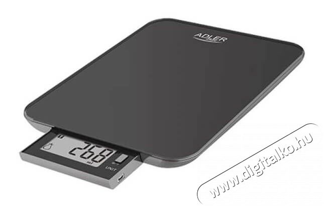 Adler AD3167B konyhai mérleg USB töltéssel - fekete Konyhai termékek - Konyhai mérleg - 371228