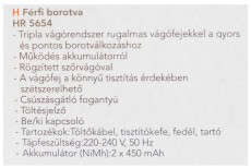AEG HR 5654 villanyborotva Szépségápolás / Egészség - Szőrtelenítő / borotva - Férfi borotva - 321484