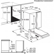 AEG FSE73507P beépíthető mosogatógép - keskeny Konyhai termékek - Mosogatógép - Keskeny (45cm-ig) beépíthető mosogatógép - 364804