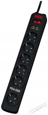 AEG Protect Basic PDU-GE6 6xSCH túlfeszültségvédő elosztó Háztartás / Otthon / Kültér - Világítás / elektromosság - Hálózati elosztó / hosszabbító / adapter - 379477