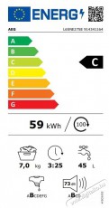 AEG L6SNE27SE Elöltöltős keskeny mosógép Háztartás / Otthon / Kültér - Mosógép / szárítógép - Elöltöltős keskeny (45cm-ig) mosógép - 493766