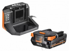 AEG SETL1820S 18 V 2,0 Ah akkumulátor és töltő szett Akkuk és töltők - Li-ion akkumulátor és töltő (gyári) - Szettben - 389209