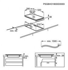 AEG HRB32310CB FŐZŐLAP BEÉPÍTHETŐ DOMINÓ Konyhai termékek - Sütő-főzőlap, tűzhely (beépíthető) - Indukciós főzőlap (beépíthető) - 503023