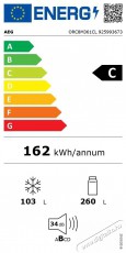 AEG ORC8M361CL 8000 Cooling 360 Konyhai termékek - Hűtő, fagyasztó (szabadonálló) - Alulfagyasztós kombinált hűtő - 504305