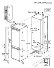 AEG 9000 No Frost TSC9V183CC Konyhai termékek - Hűtő, fagyasztó (beépíthető) - Alulfagyasztós kombinált hűtő - 509516