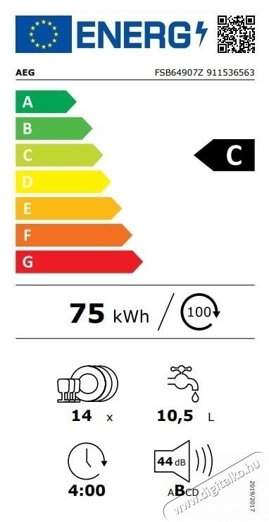 AEG FSB64907Z Be&eacute;p&iacute;thető mosogat&oacute;g&eacute;p Konyhai term&eacute;kek - Mosogat&oacute;g&eacute;p - Norm&aacute;l (60cm) be&eacute;p&iacute;thető mosogat&oacute;g&eacute;p - 534807