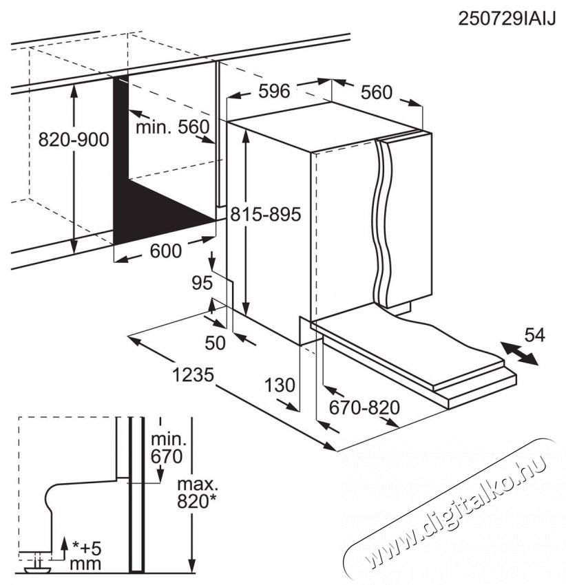 AEG GI8200X5TN Be&eacute;p&iacute;thető mosogat&oacute;g&eacute;p Konyhai term&eacute;kek - Mosogat&oacute;g&eacute;p - Norm&aacute;l (60cm) be&eacute;p&iacute;thető mosogat&oacute;g&eacute;p - 540577