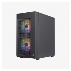 AEROCOOL Hexform v2 FRGB fekete (táp nélküli) ablakos mATX ház Iroda és számítástechnika - Számítógép tartozék - Számítógépház - 458611