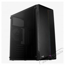 AEROCOOL Split RGB fekete (táp nélküli) ablakos ATX ház Iroda és számítástechnika - Számítógép tartozék - Számítógépház - 458734