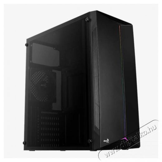 AEROCOOL Split RGB fekete (táp nélküli) ablakos ATX ház Iroda és számítástechnika - Számítógép tartozék - Számítógépház - 458734