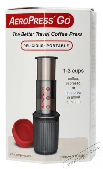 Aeropress GO kézi kávéfőző, 100 db filter a csomagban Konyhai termékek - Kávéfőző / kávéörlő / kiegészítő - Filteres kávéfőző - 515108