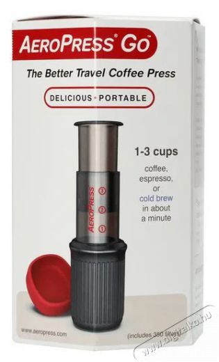 Aeropress GO kézi kávéfőző, 100 db filter a csomagban Konyhai termékek - Kávéfőző / kávéörlő / kiegészítő - Filteres kávéfőző - 515108