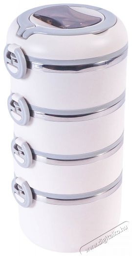 Aga ételhordó, 4 szintes, fehér Konyhai termékek - Edény - Ételtároló - 526781
