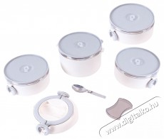 Aga ételhordó, 4 szintes, fehér Konyhai termékek - Edény - Ételtároló - 526781