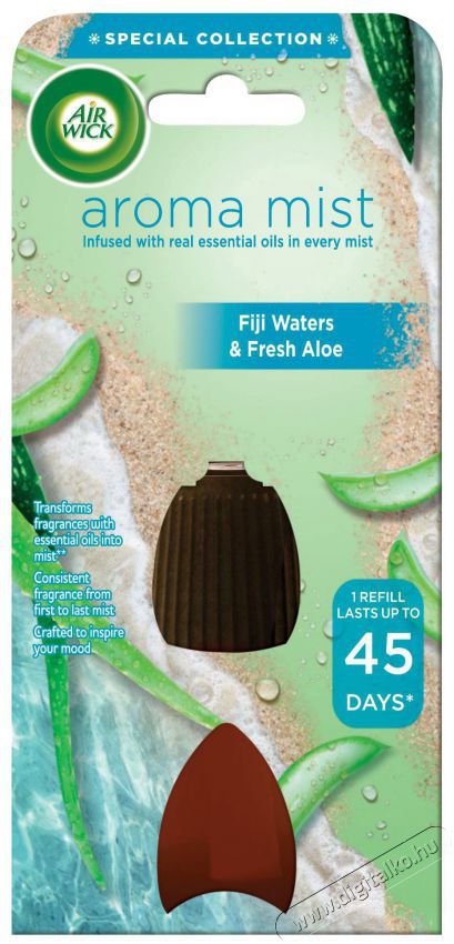AIR WICK ut&aacute;nt&ouml;ltő aroma diff&uacute;zorhoz Fidzsi v&iacute;z &eacute;s friss aloe 20 ml H&aacute;ztart&aacute;s / Otthon / K&uuml;lt&eacute;r - Egy&eacute;b h&aacute;ztart&aacute;si term&eacute;k - 523548