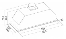 Airmec BUILT-IN 70 MAX beépíthető páraelszívó - inox Konyhai termékek - Páraelszívó - Beépíthető / kihúzható - 355471