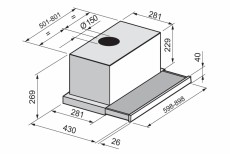 Airmec SLIM VETRO PLUS 60 teleszkópos páraelszívó - fehér Konyhai termékek - Páraelszívó - Beépíthető / kihúzható - 355478