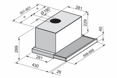 Airmec SLIM VETRO PLUS 90 teleszkópos páraelszívó - fekete Konyhai termékek - Páraelszívó - Beépíthető / kihúzható - 355480